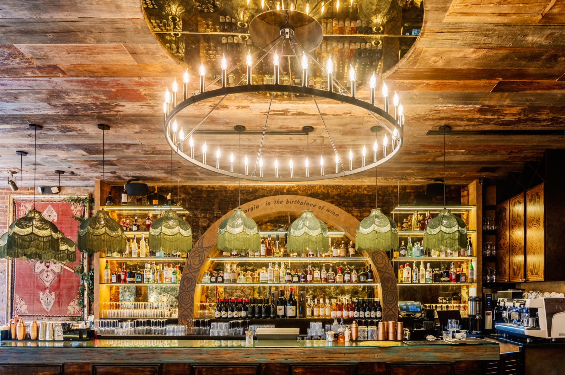 Restaurant bar lighting and electrical coordination for a Build in NYC commercial renovation